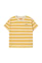 Παιδικό βαμβακερό μπλουζάκι Tinycottons STRIPES TEE SS25.111 κίτρινο SS25