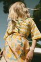 Παιδικό βαμβακερό μπλουζάκι Tinycottons STRIPES TEE κίτρινο SS25.111