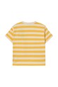 Αγορίστικα Παιδικό βαμβακερό μπλουζάκι Tinycottons STRIPES TEE SS25.111 κίτρινο