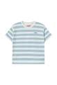 Παιδικό βαμβακερό μπλουζάκι Tinycottons STRIPES TEE SS25.111 μπλε SS25