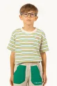 Tinycottons t-shirt bawełniany dziecięcy STRIPES MULTICOLOR TEE wzorzyste beżowy SS25.122