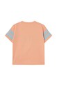 Αγορίστικα Παιδικό βαμβακερό μπλουζάκι Tinycottons STRIPES LOGO TEE SS25.137 πορτοκαλί