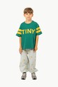 Tinycottons t-shirt bawełniany dziecięcy STRIPES LOGO TEE SS25.137 zielony