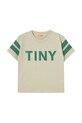 Παιδικό βαμβακερό μπλουζάκι Tinycottons STRIPES LOGO TEE SS25.137 μπεζ SS25