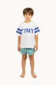 Παιδικό βαμβακερό μπλουζάκι Tinycottons STRIPES TINY TEE μπεζ SS25.145