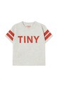 Παιδικό βαμβακερό μπλουζάκι Tinycottons STRIPES TINY TEE στάμπα γκρί SS25.145