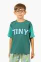 Παιδικό βαμβακερό μπλουζάκι Tinycottons COLOR BLOCK TEE στάμπα πράσινο SS25.159