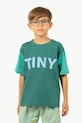 Παιδικό βαμβακερό μπλουζάκι Tinycottons COLOR BLOCK TEE στάμπα πράσινο SS25.159