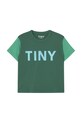 Παιδικό βαμβακερό μπλουζάκι Tinycottons COLOR BLOCK TEE SS25.159 πράσινο SS25