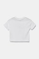 Lacoste tricou de bumbac pentru copii TJ2463 alb SS25