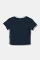 Детская хлопковая футболка Lacoste TJ7295 тёмно-синий SS25