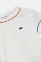Dječaci Dječja pamučna majica kratkih rukava Lacoste TJ8431 bijela