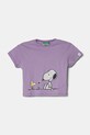 United Colors of Benetton tricou de bumbac pentru copii print violet 3X1SG10I9.P.Seasonal