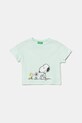 Дитяча бавовняна футболка United Colors of Benetton бавовна зелений 3X1SG10I9.P.Seasonal