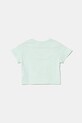 Дитяча бавовняна футболка United Colors of Benetton 3X1SG10I9.P.Seasonal зелений SS25