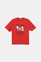 United Colors of Benetton tricou de bumbac pentru copii print rosu 3X1SC10NI.G.Seasonal