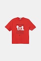United Colors of Benetton tricou de bumbac pentru copii print rosu 3X1SC10NI.G.Seasonal