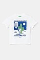 United Colors of Benetton tricou de bumbac pentru copii print alb 3X1SG10IB.P.Seasonal