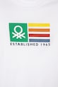 Băieți United Colors of Benetton tricou de bumbac pentru copii 3I1XC10N3.G.Seasonal alb