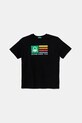 Дитяча бавовняна футболка United Colors of Benetton бавовна чорний 3I1XC10N3.G.Seasonal