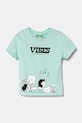 United Colors of Benetton tricou de bumbac pentru copii print verde 3X1SC10NG.G.Seasonal