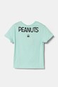 Detské bavlnené tričko United Colors of Benetton 3X1SC10NG.G.Seasonal zelená SS25