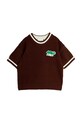 Дитяча бавовняна футболка Mini Rodini Lizard 2521014616 коричневий SS25
