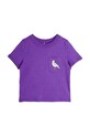 Детская хлопковая футболка Mini Rodini Seagull хлопок фиолетовой 2522013645