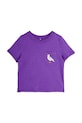 Mini Rodini tricou de bumbac pentru copii Seagull uni violet 2522013645