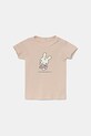 United Colors of Benetton tricou din bumbac pentru bebelusi print bej 3I9WA1062.W.Seasonal
