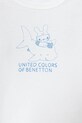 Мальчик Детская хлопковая футболка United Colors of Benetton 3I1XA1069.W.Seasonal белый