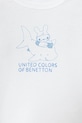 Chłopiec United Colors of Benetton t-shirt bawełniany niemowlęcy 3I1XA1069.W.Seasonal biały