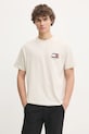 Îmbrăcăminte Tommy Jeans tricou din bumbac DM0DM20351 bej