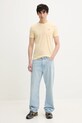 Tommy Jeans tricou DM0DM20363 galben SS25