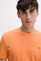 Tommy Jeans tricou bărbați portocaliu DM0DM20363