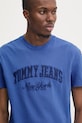 Tommy Jeans tricou din bumbac violet DM0DM20356