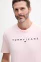 Îmbrăcăminte Tommy Jeans tricou din bumbac DM0DM20744 roz