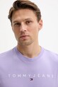 Îmbrăcăminte Tommy Jeans tricou din bumbac DM0DM20744 violet