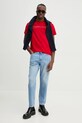 Tommy Jeans t-shirt bawełniany DM0DM20744 czerwony AA00