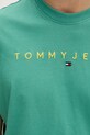 Tommy Jeans t-shirt męski bawełniany DM0DM20744 zielony