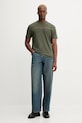 Bombažna kratka majica Tommy Jeans DM0DM20744 zelena SS25