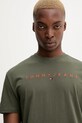 Бавовняна футболка Tommy Jeans зелений DM0DM20744