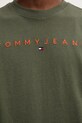 Бавовняна футболка Tommy Jeans DM0DM20744 зелений