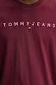 Хлопковая футболка Tommy Jeans DM0DM20744 бордо