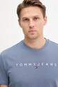 Îmbrăcăminte Tommy Jeans tricou din bumbac DM0DM20744 albastru