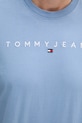 Tommy Jeans t-shirt bawełniany niebieski DM0DM20744