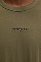 Pamučna majica Tommy Jeans DM0DM21110 zelena