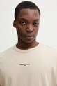 Tommy Jeans t-shirt bawełniany beżowy DM0DM21110