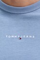 Бавовняна футболка Tommy Jeans DM0DM21110 блакитний