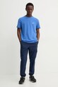 Хлопковая футболка Tommy Jeans DM0DM21140 фиолетовой SS25